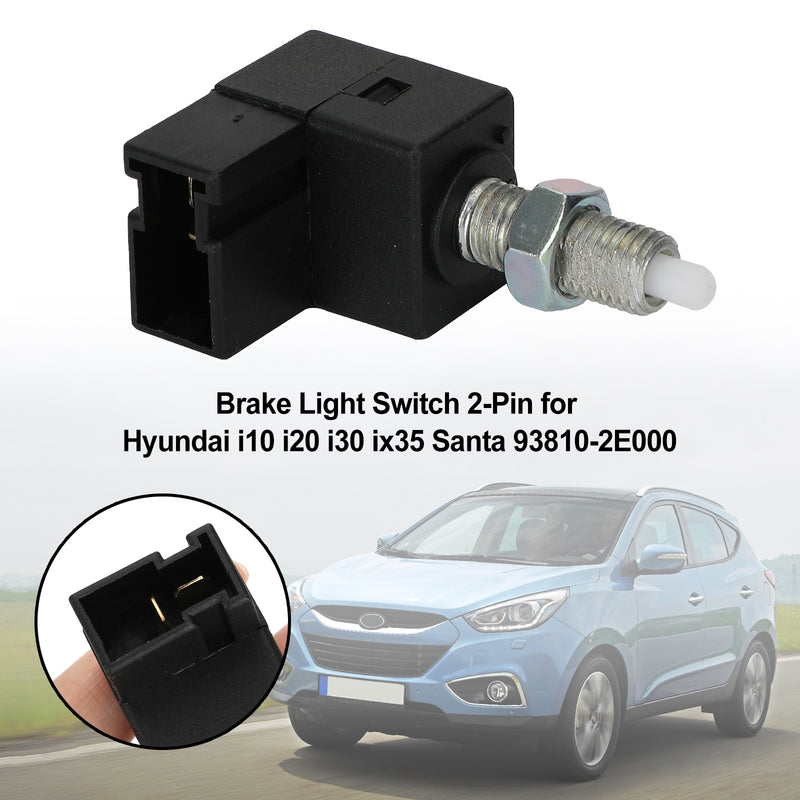 Brake Light Switch 2-Pin for Hyundai i10 i20 i30 ix35 Santa 93810-2E000 Generic