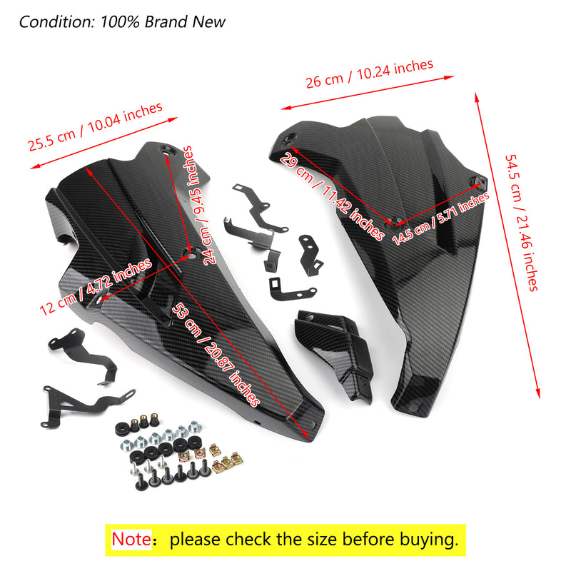Side Lower Fairing Panel cover For Kawasaki Z900 2017-2019 Carbon Generic