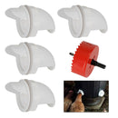 Chicken Feeder DIY Poultry Feeder Gravity Feeder 4 Ports and Hole Saw Kit
