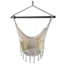Indoor/Outdoor Hammock Chair Hanging Rope Swing With Cushions 150KG Load Bearing