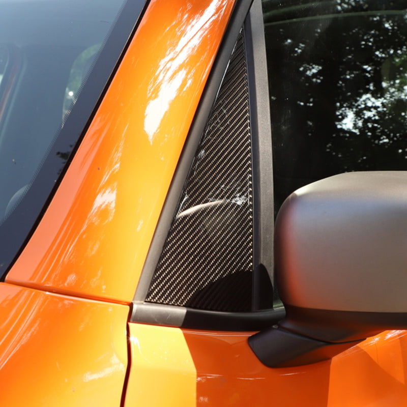 Carbon Front+Rear Triangular Window Glass Plate Trim For Renegade 2016-2019 Generic