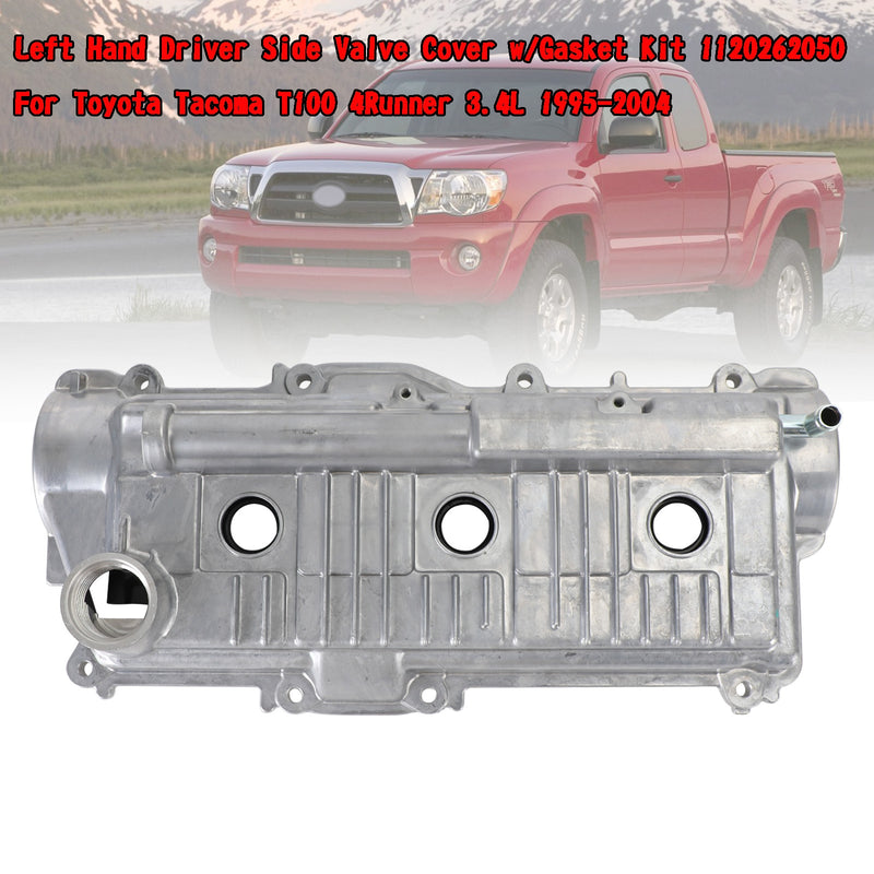 LH Valve Cover w/Gasket 1120262050 For Toyota Tacoma T100 4Runner 3.4L 1995-2004 Fedex express Generic