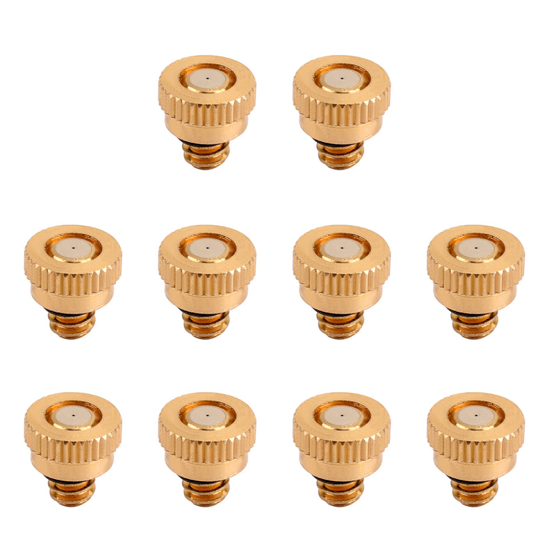 10-50pcs Brass Misting Nozzles Water Mister Sprinkle For Cooling System 0.016"