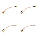 4Pcs 20cm RG316 RP-SMA Female to Y Type 2x RP-SMA Male Splitter Pigtail Cable 8in
