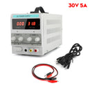 Adjustable Power Supply 30V 5A 110V Precision Variable DC Digital Lab w/clip