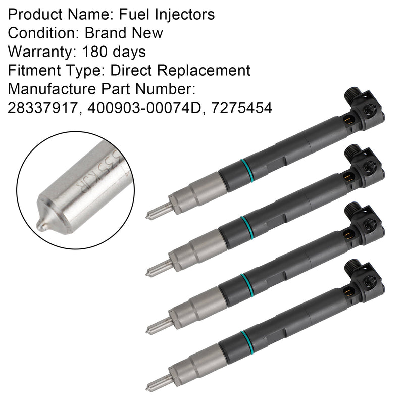 ToolCat 5600,5610 4PCS Fuel Injectors 28337917 400903-00074D 7275454