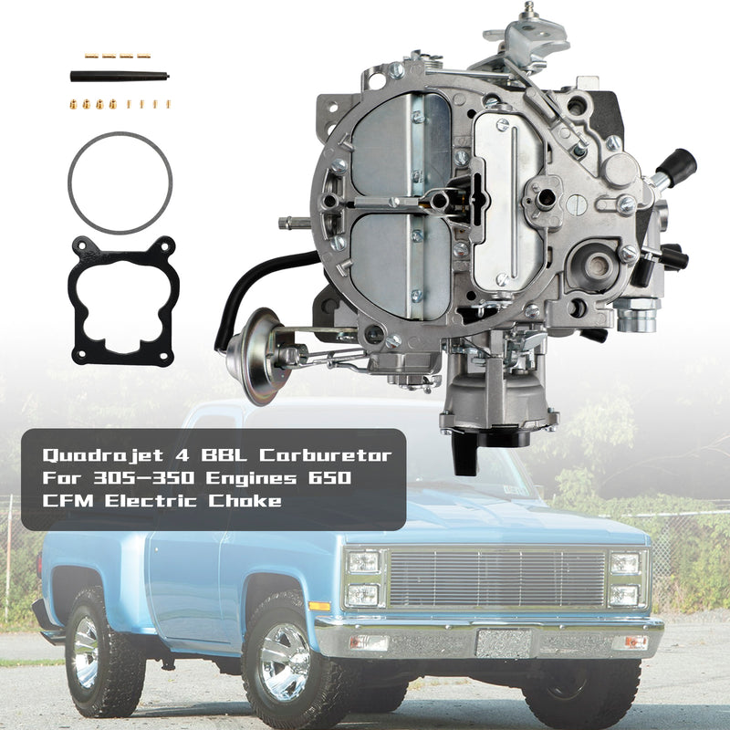 1982-1985 Chevrolet Cars & Truck Quadrajet 4 BBL Carburetor 305-350 Engines 650 CFM Electric Choke