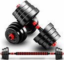 40KG Barbell & Dumbbell Set Pair Gym Body Building Free Weights Plates