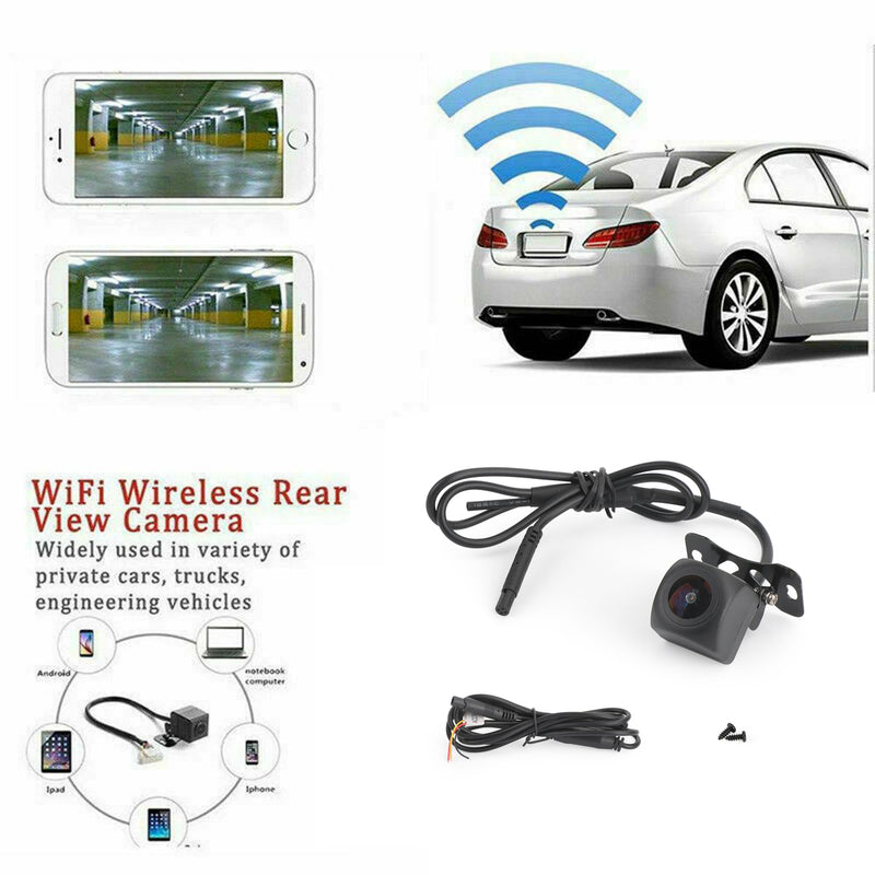 175° WiFi Car Rear View Rückfahrkamera Backup Wireless Camera für iPhone/Android