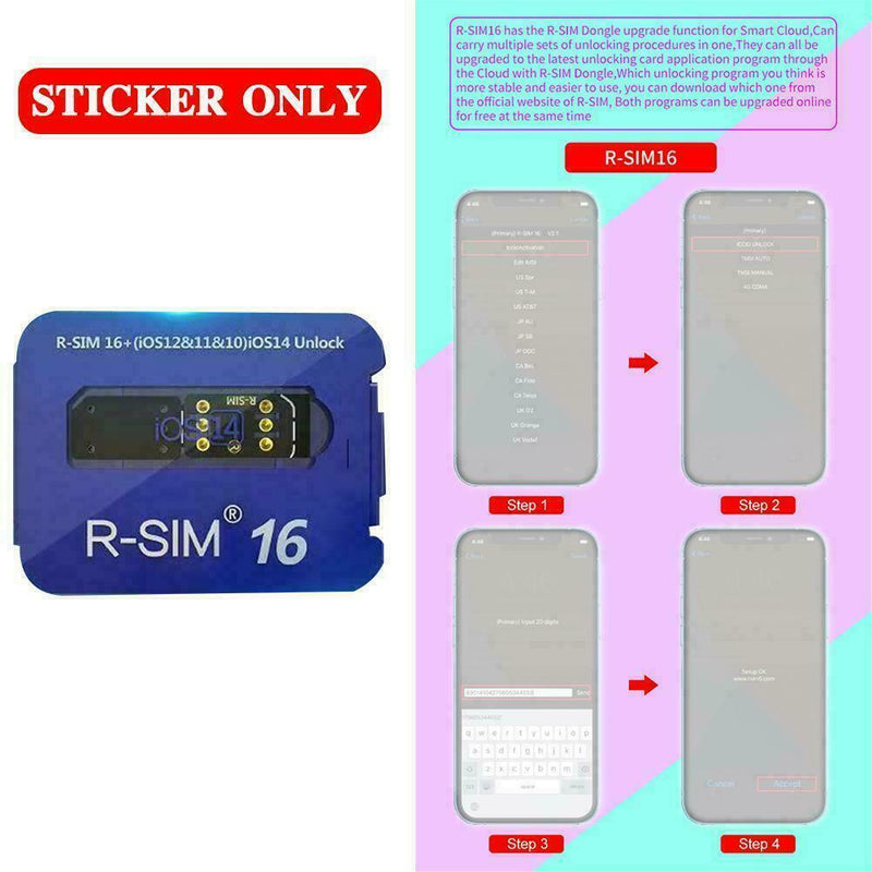 R-SIM 16 Nano Unlock RSIM Card Fit for iPhone 13 12 mini 12 Pro XS MAX 8 IOS 15