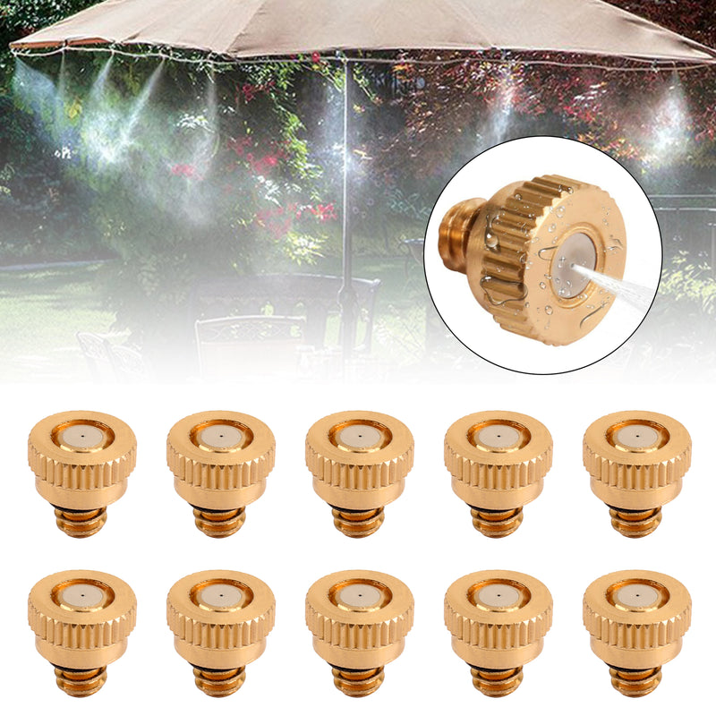 10-50pcs Brass Misting Nozzles Water Mister Sprinkle For Cooling System 0.016"