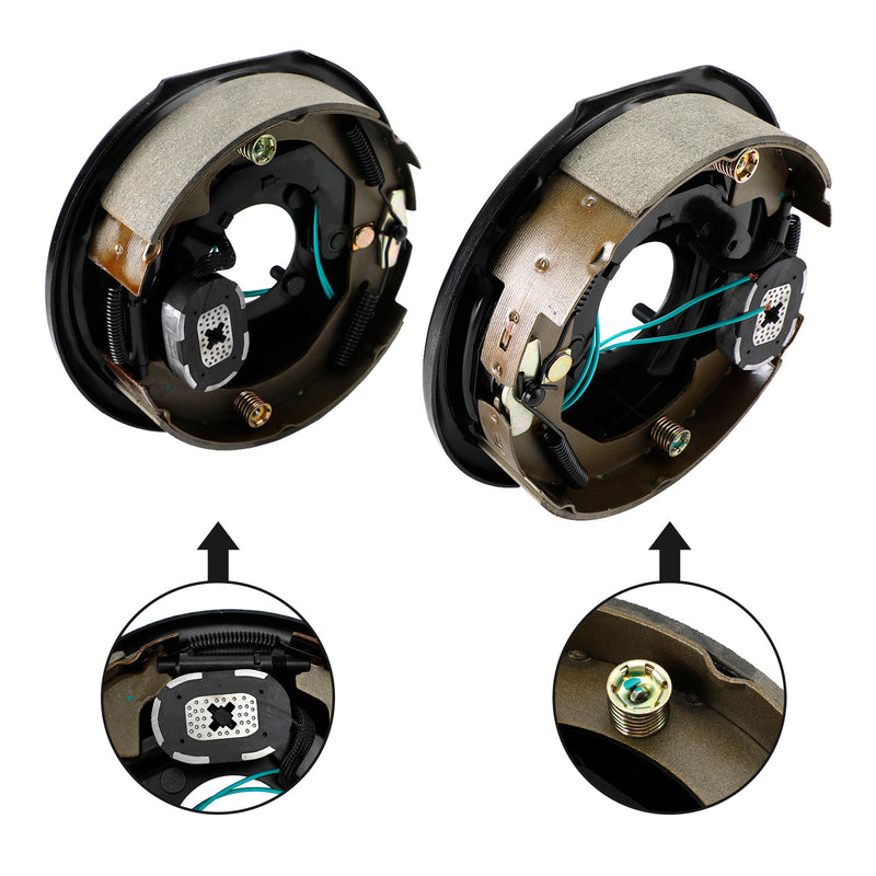 Electric Trailer Brake Kit-10"-Left and Right Hand Assemblies-3500 lbs