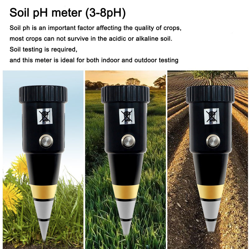 Soil PH Meter Hygrometer Tester Moisture Sensor For Planting Plants Vegetables