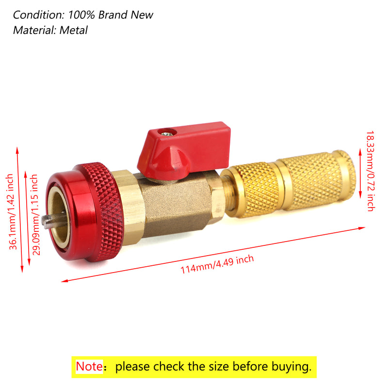 HVAC AC Valve Core High & Low Pressure Quick Remover Install Tool For R134A R12