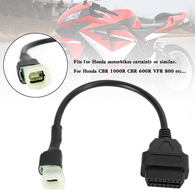 Honda CBR 1000R CBR 600R 4 Pin to 16 Pin OBD2 Moto Diagnostic Adapter Cable