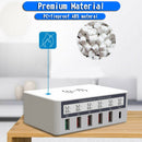 Multiport Quick USB Charger Station With Wireless Charging Pad LCD Display AU
