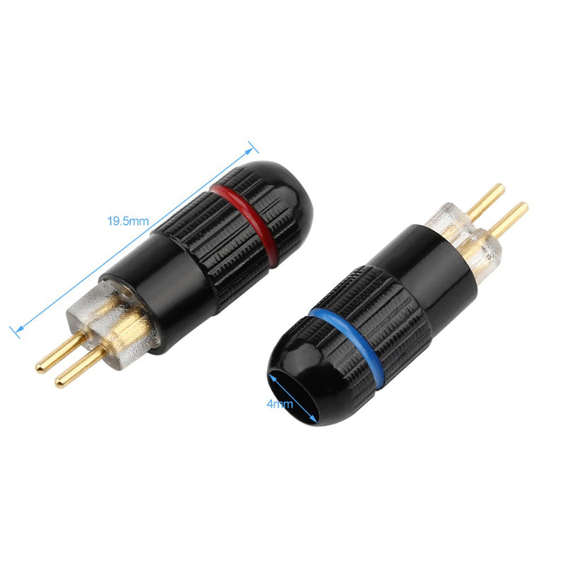 5PCS 0.78mm Earphone Plug Solder Wire Connector For UM3X W4R UE18 UE11 Black