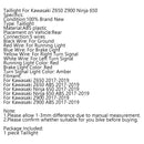 LED Brake Turn Signals Taillight For Kawasaki Z650 Ninja 650 Z900 17-24 Silver Generic