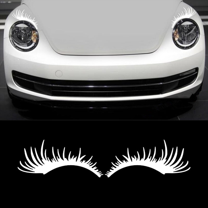 Porsche Volkswagen Beetle Black Car Headlight Eyelash Sticker Eyebrow Decal
