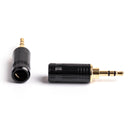 2PCS Mini 2.5mm Stereo 3 Pole Plug Audio Connector For DIY Headphone Black