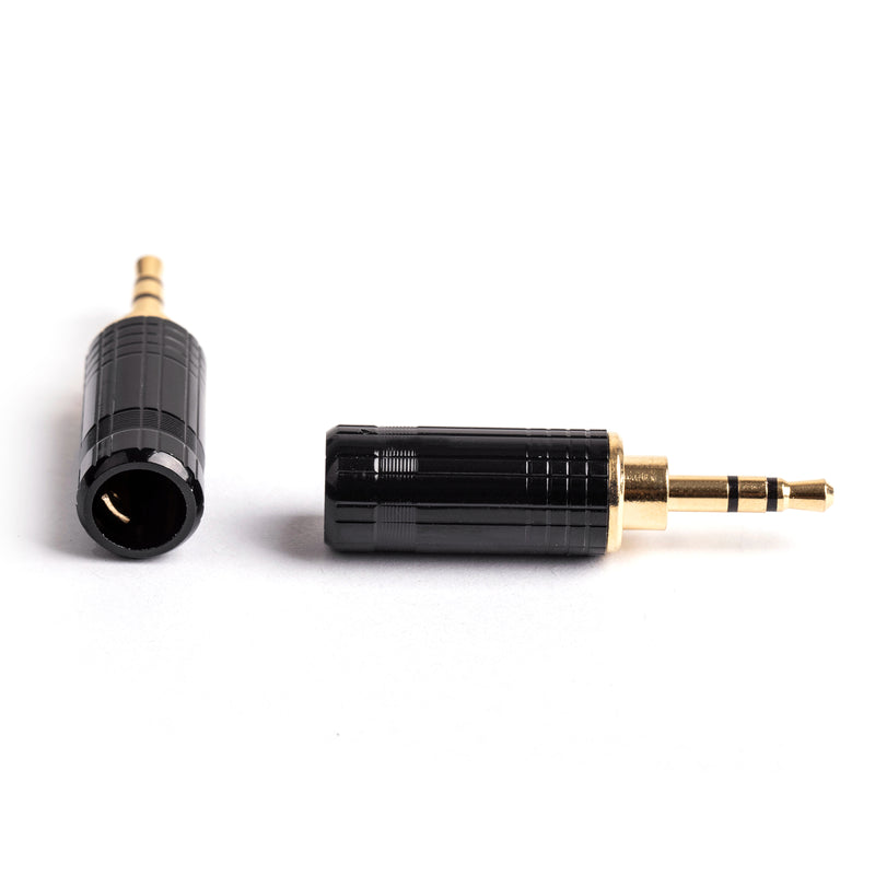 2PCS Mini 2.5mm Stereo 3 Pole Plug Audio Connector For DIY Headphone Black