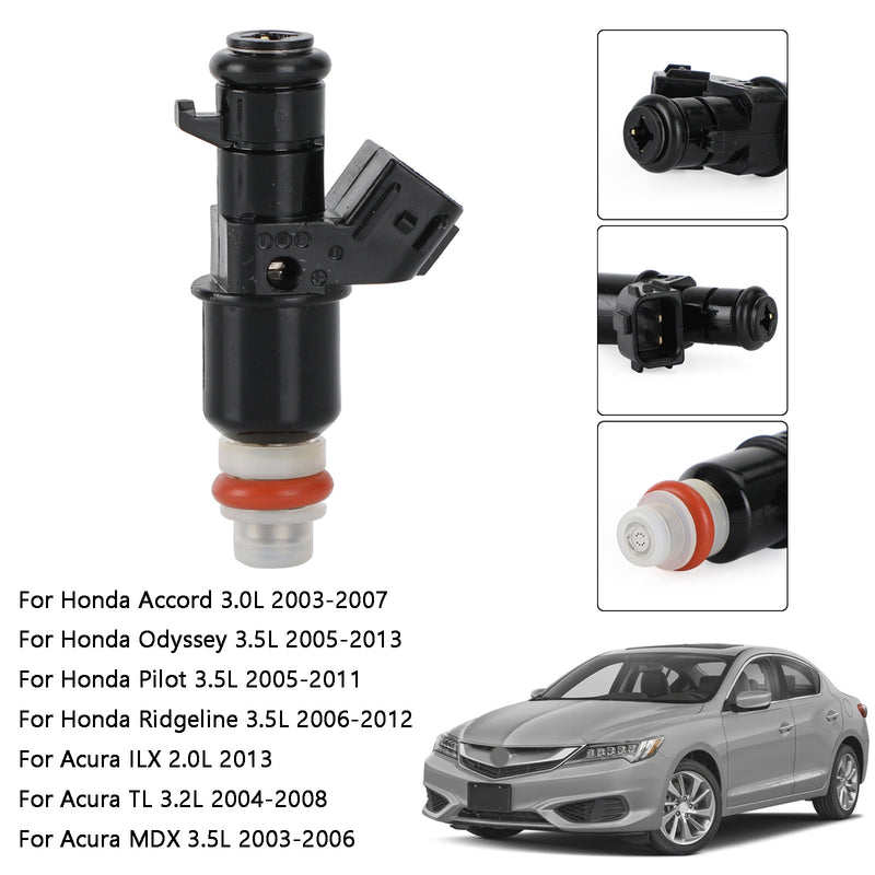 6PCS Fuel Injectors 16450-RCA-A01 Fit Honda Accord 2003-2007 3.0L Acura ILX Generic
