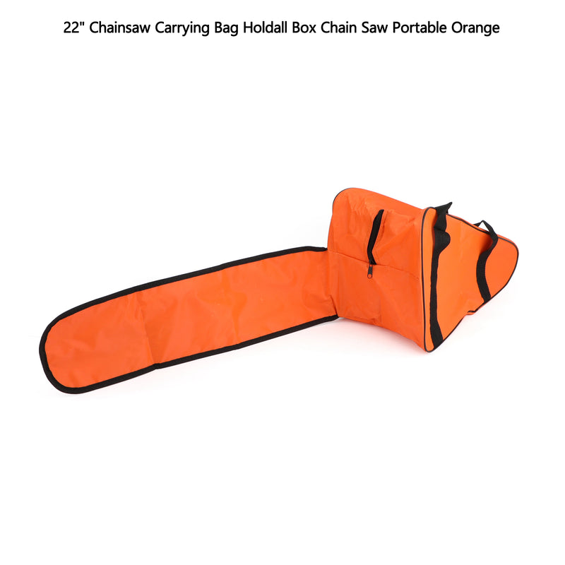 22'' Chainsaw Carrying Bag Holdall Box Chain Saw Portable Orange
