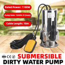 1100W Submersible Dirty Water Pump Bore Tank Well Steel Automatic