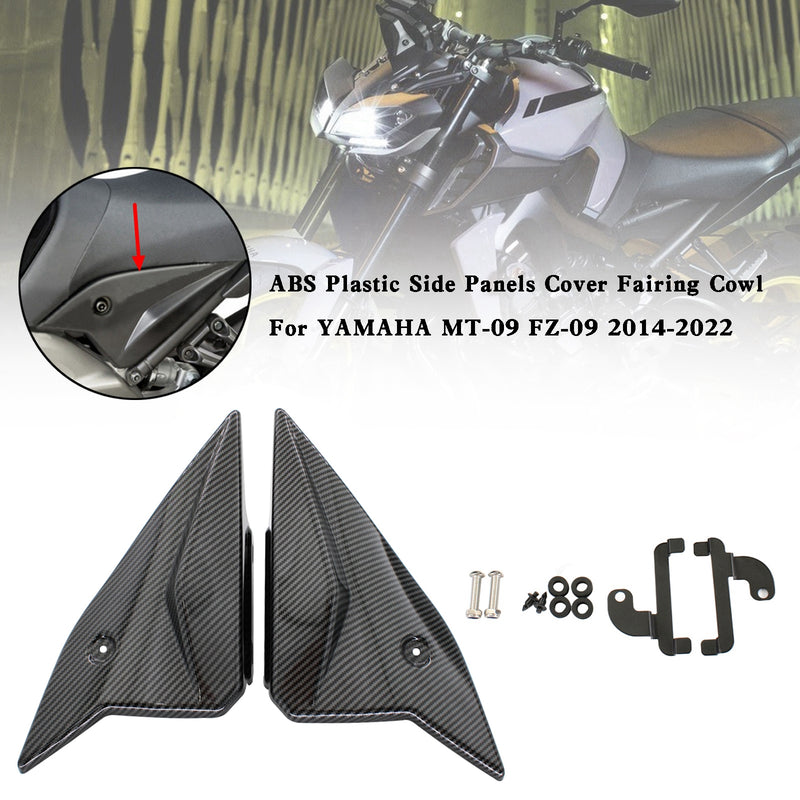 2014-2021 Yamaha FZ09 ABS Plastic Side Panels Cover Fairing Cowl Carbon