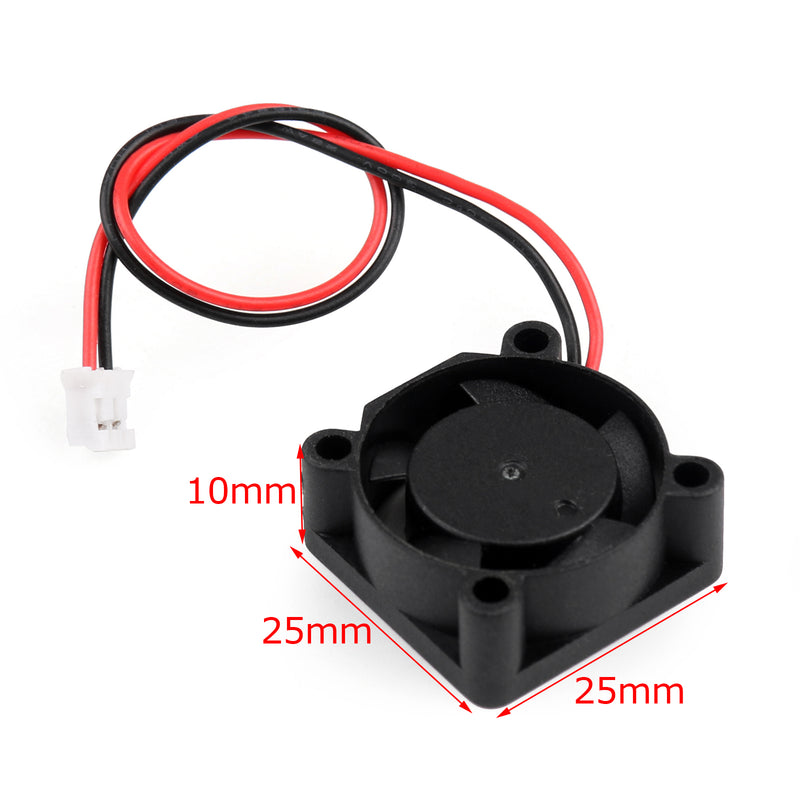 4Pcs DC Brushless Cooling PC Computer Fan 12V 0.1A 2510S 25x25x10mm 2 Pin Fan