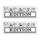 2pcs VETERAN Edition Emblem Badge Car Truck Rear Tailgate Sticker Decal Alloy