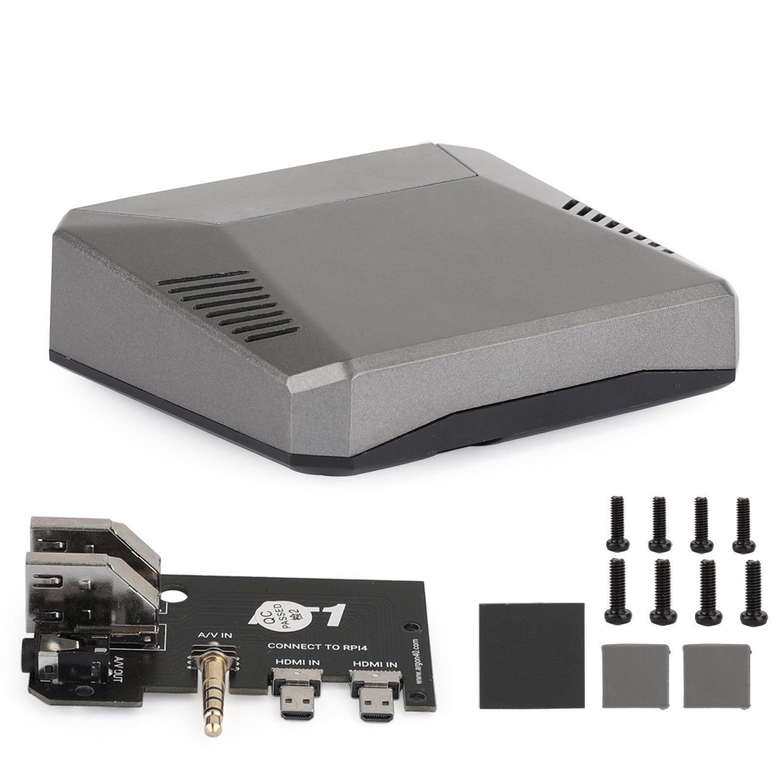 Power Button Case For Raspberry Pi/4 2021 Aluminum Case for Raspberry Pi 4 with Safe Power Button for Argon