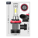 2x LED Headlight Low Beam Bulbs Conversion High Power 5000LM 25W Generic