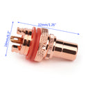 4PCS Red RCA Female Socket Chassis Connector High Quality Copper Jack