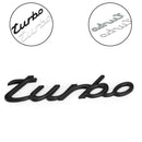 3D Car Sticker Plating Metal Turbo Logo Emblem Badge Decal Black Generic