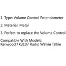 4Pcs Volume Control Switch Potentiometer For Kenwood TK3107 Radio Walkie Talkie