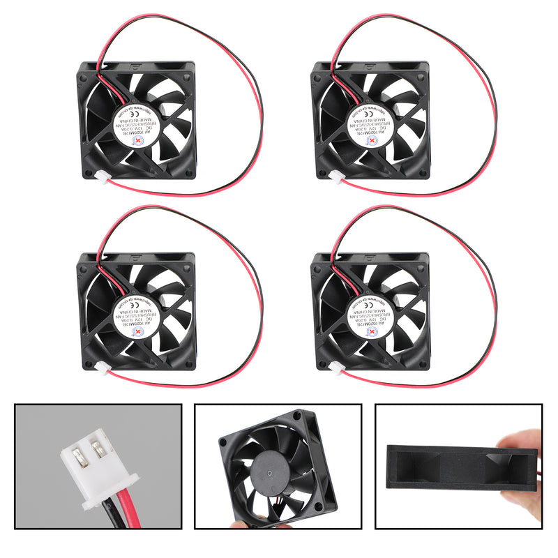 2 Pin Wire Brushless DC Cooling Blower Fan 12V 0.2A 7020B 70x70x20mm