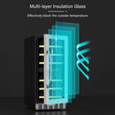 Wine Cooler Fridge 80L 33Bottle Dual Zone Freestanding Built-in Refrigerator