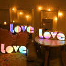 LED Rainbow Neon Sign Light 3D LOVE Bedside Night Light Wedding Party Decoration