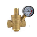DN15 Brass Adjustable 1/2" Water Pressure Regulator Reducer With Gauge Meter Generic