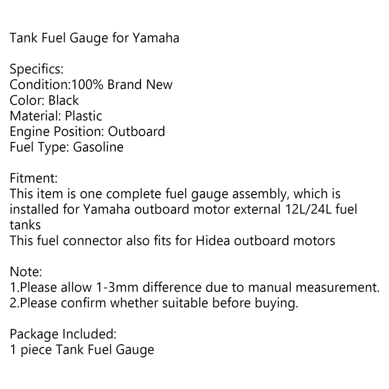 Fuel Tank Gauge Meter Assy Management for Yamaha Outboard Engine Motor 12L 24L