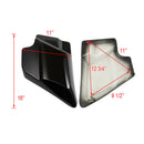 Black Stretched Left Right Side Covers Panel Fit for Harley Touring 2009-2019 Generic