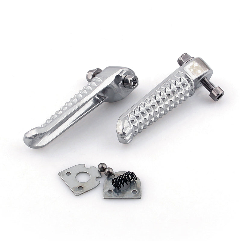 Front + Rear Foot Pegs Footrest Bracket Fit for Yamaha YZF R1 YZF-R1 2004-2006 Generic