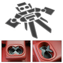 Door Mats Cup Holder Non-Slip Pads For  Charger 2015-2019 Red Generic