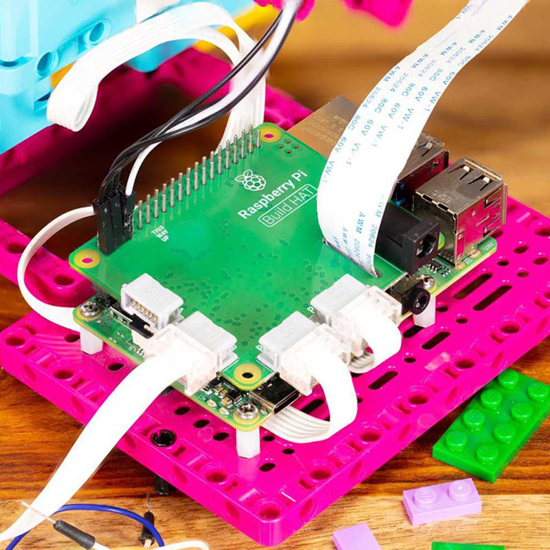 Build HAT Expansion Board Controls Various Sensors for Raspberry Pi 4B/3B+/ZeroW