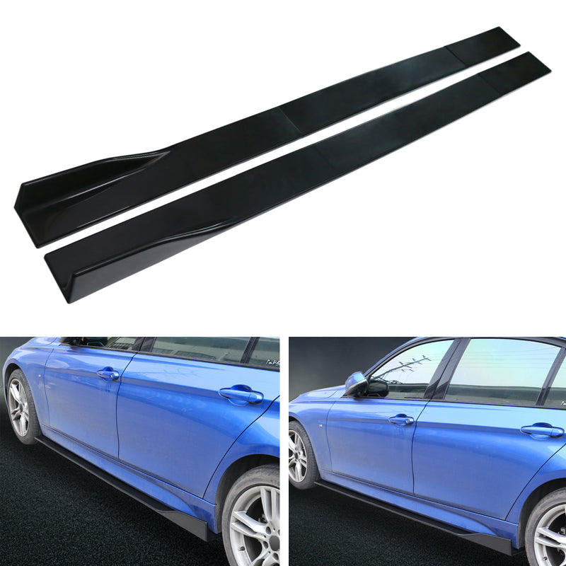 86.6" Universal Side Skirt Extensions Rocker Panel Splitters Lip Polypropylene Generic