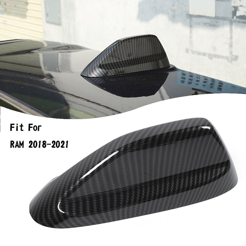 Carbon Fiber ABS Shark Fin Antenna Base Cover Trim For RAM 1500 2018-2021 Generic