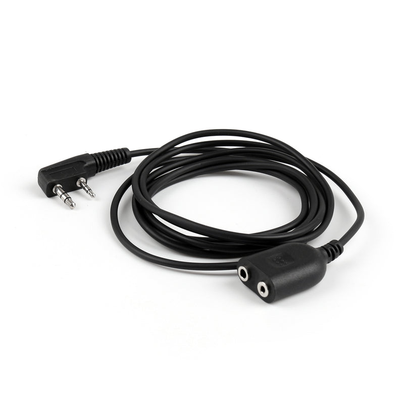 2Pin Extension Cable For Radio Earpiece Speaker Mic Kenwood Baofeng 2m