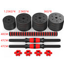 40KG Barbell & Dumbbell Set Pair Gym Body Building Free Weights Plates
