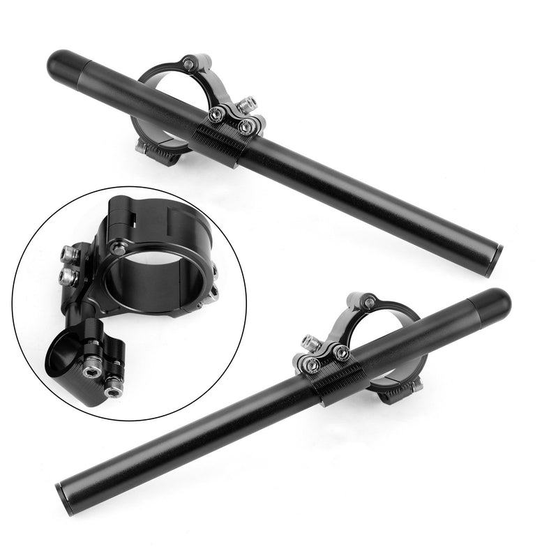 47mm Universal Adjustable Rotatable CNC Billet Clip Ons Fork Tube Handlebar Kit